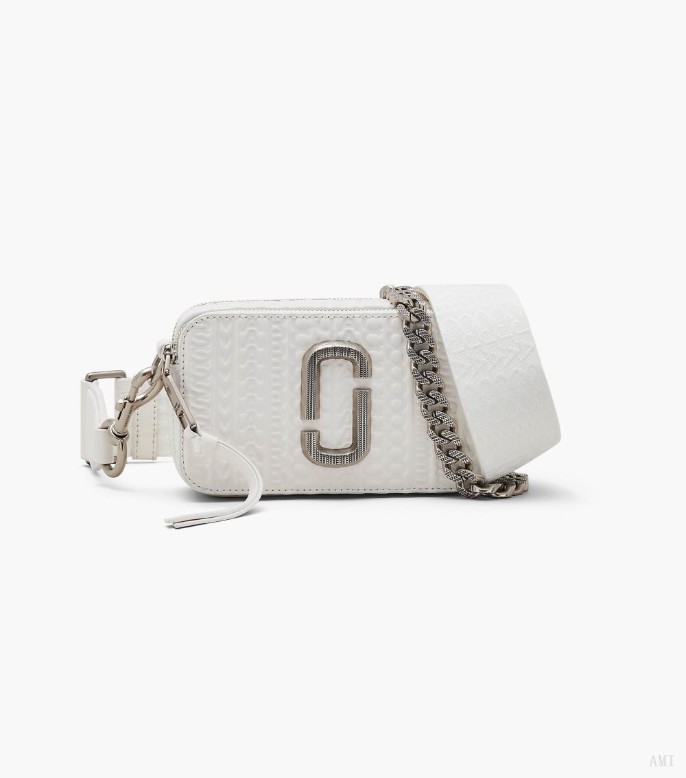 The Monogram Debossed Snapshot - White