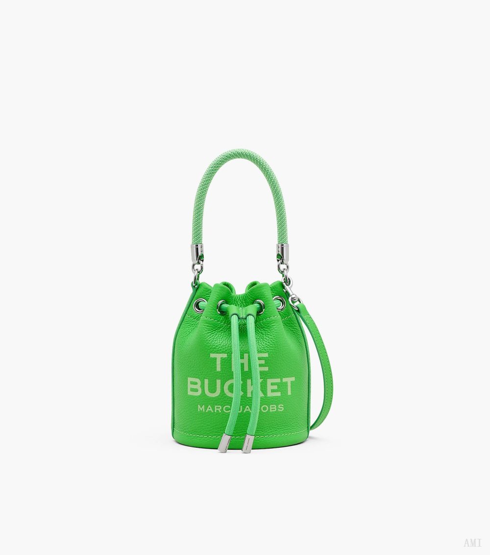 The Leather Mini Bucket Bag - Apple