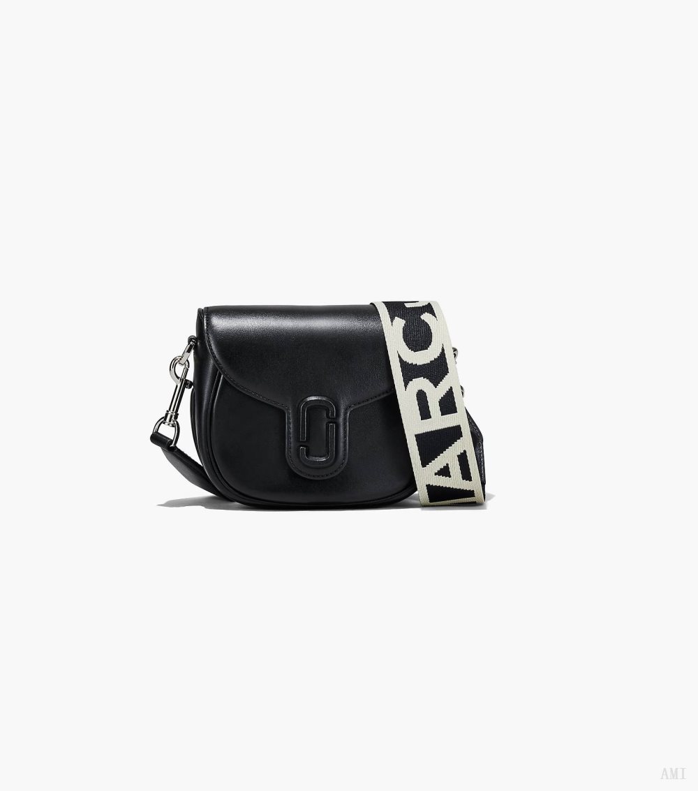 The J Marc Small Saddle Bag - Black