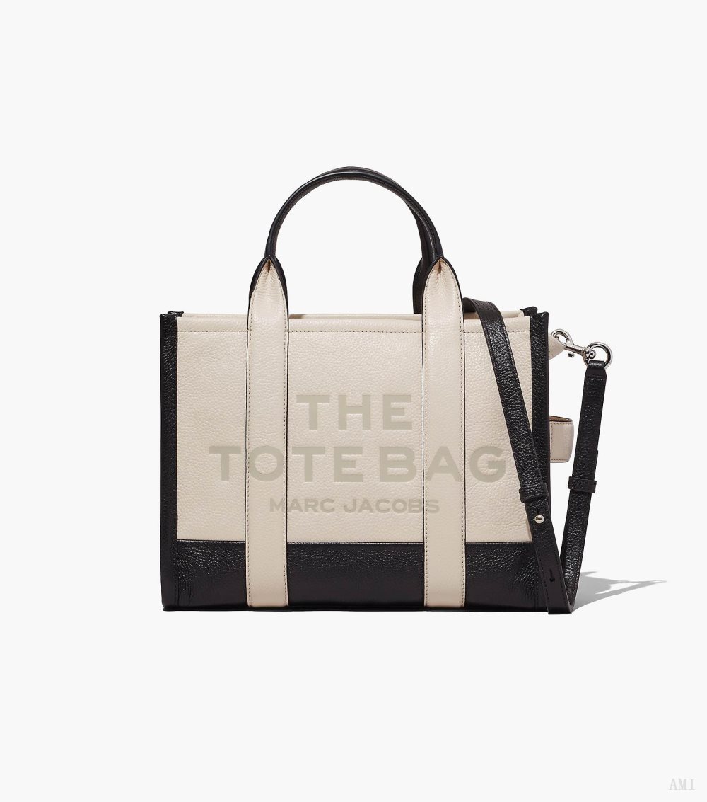 The Colorblock Medium Tote Bag - Ivory Multi